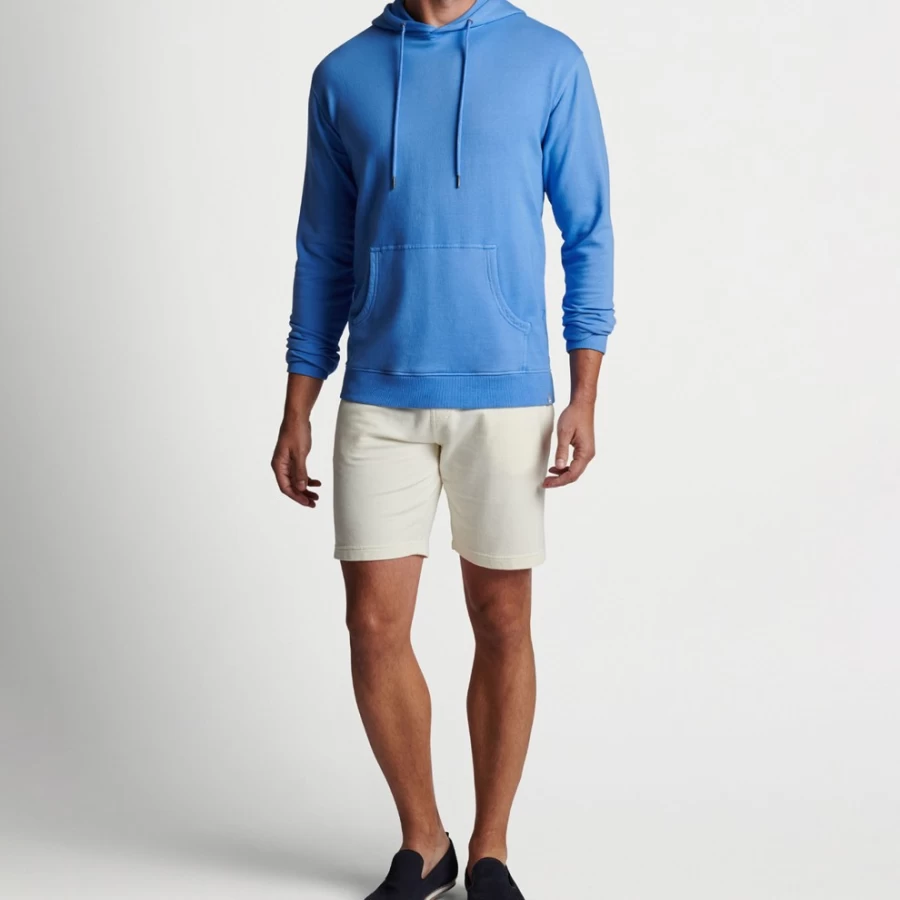 Peter Millar Men's Lava Wash Garment Dyed Hoodie - Premium Distressed Cotton Sweatshirt