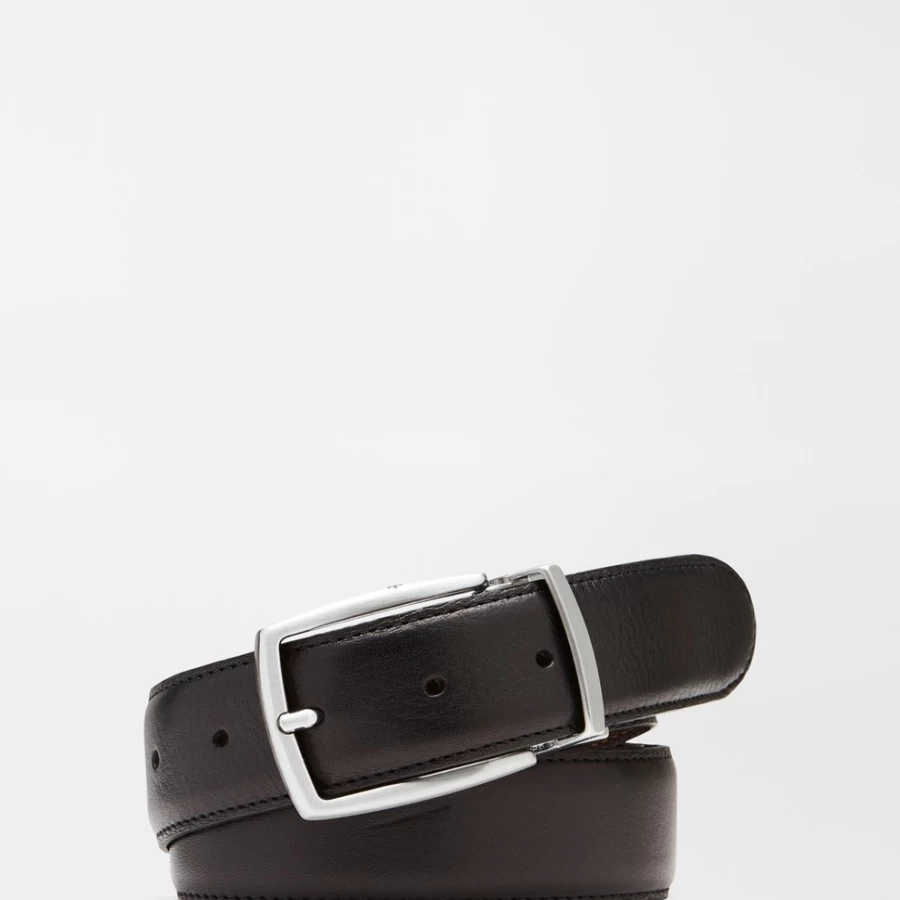 Peter Millar Men's Reversible Genuine Leather Belt - Stylish & Durable Dual-Side Design