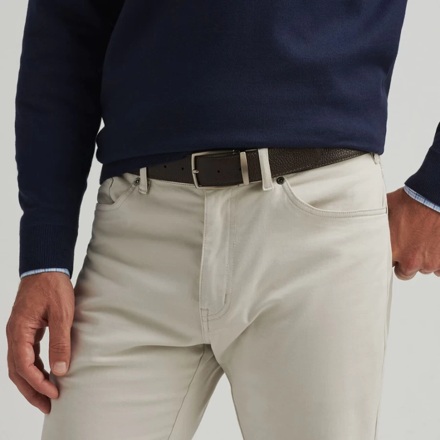 Peter Millar Men's Reversible Genuine Leather Belt - Stylish & Durable Dual-Side Design