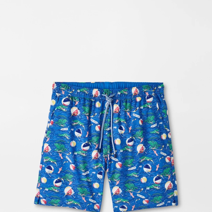 Peter Millar Men's Golf Gator Gimme Swim Trunks for Men Quick-Dry Comfort