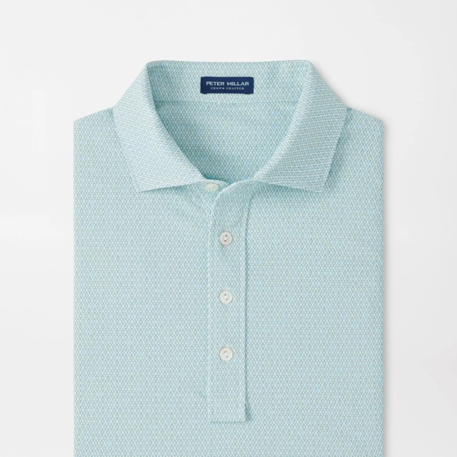 Peter Millar Men's Raymond Geo Performance Jersey Polo Shirt for Golf & Casual Wear