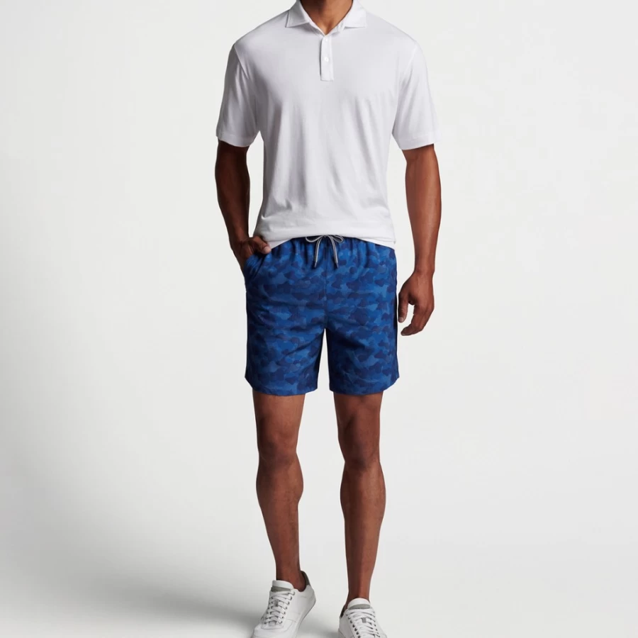 Peter Millar Men's Camouflaged Coastline Swim Trunks Quick-Dry Beach Shorts