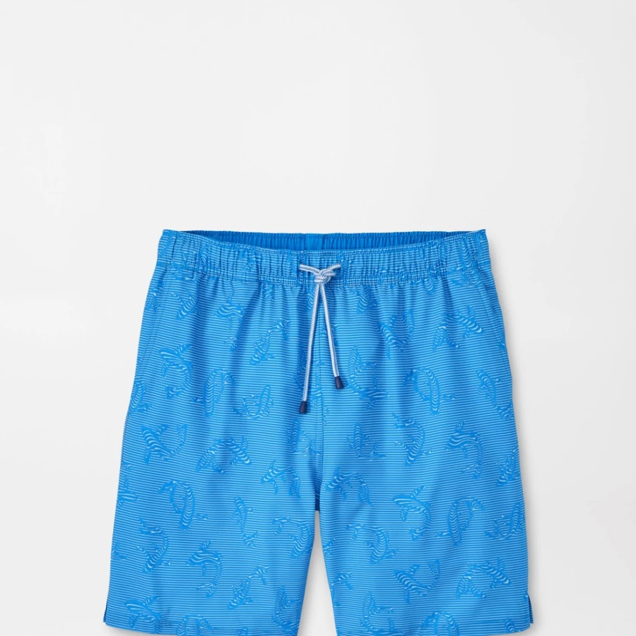 Peter Millar Men's Don't Be Koi Swim Trunks - Quick-Dry Beach Shorts for Men