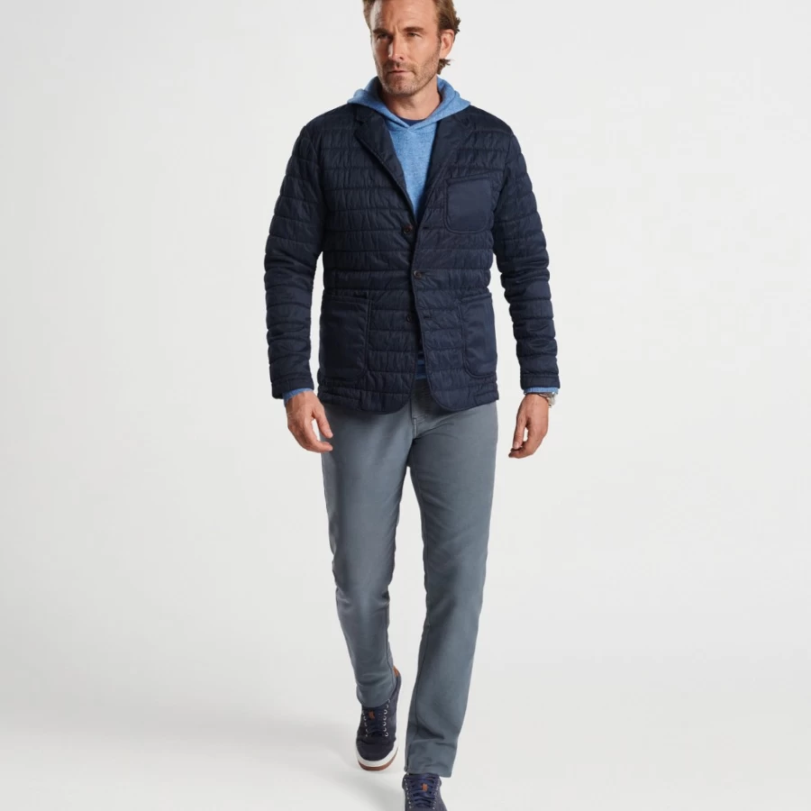 Peter Millar Men's Greenwich Garment-Dyed Quilted Blazer Jacket