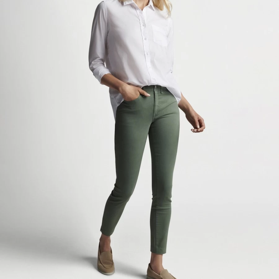 Peter Millar Women's Garment-Dyed Cotton Button-Up Shirt – Soft Washed Casual Blouse
