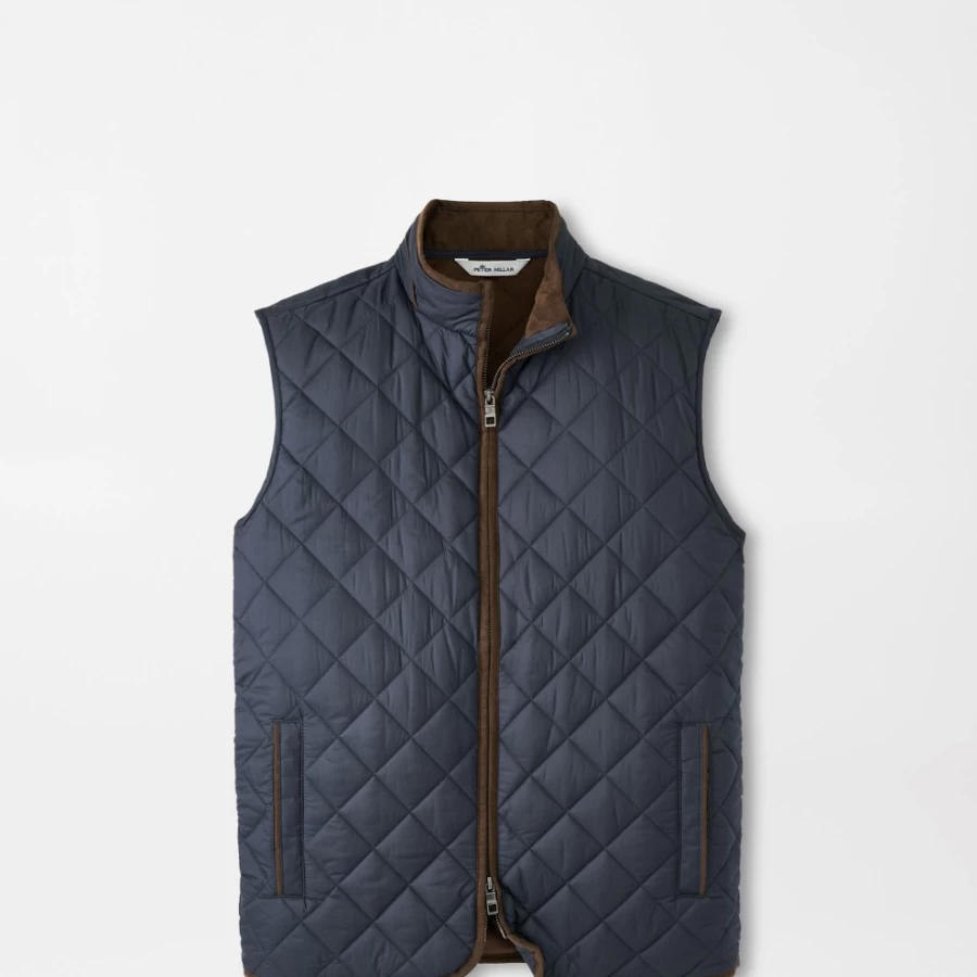 Peter Millar Men's Essex Quilted Travel Vest for Stylish Comfort