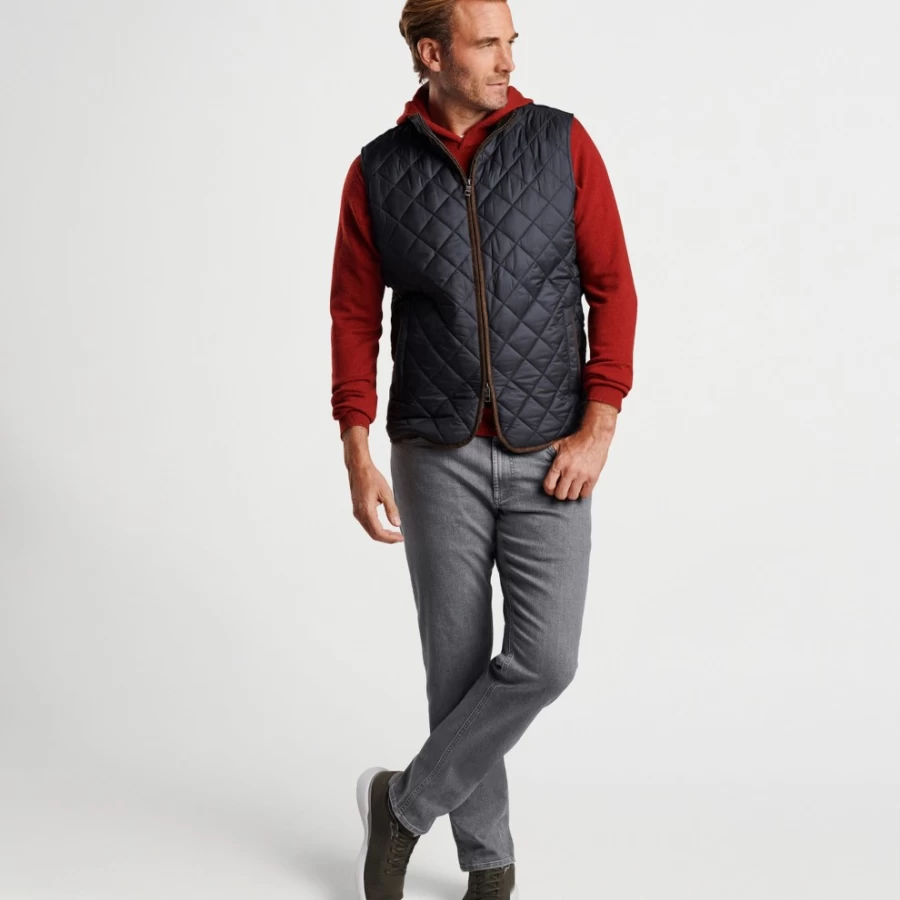 Peter Millar Men's Essex Quilted Travel Vest for Stylish Comfort