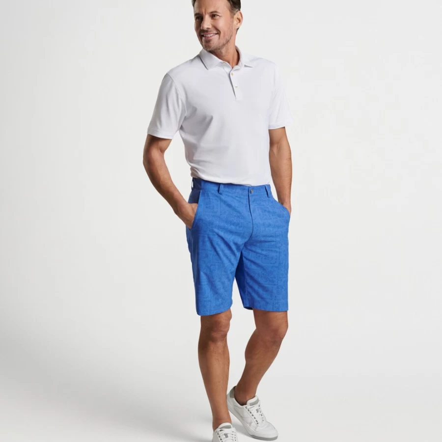 Peter Millar Men's Shackleford Delos Paisley Performance Hybrid Shorts