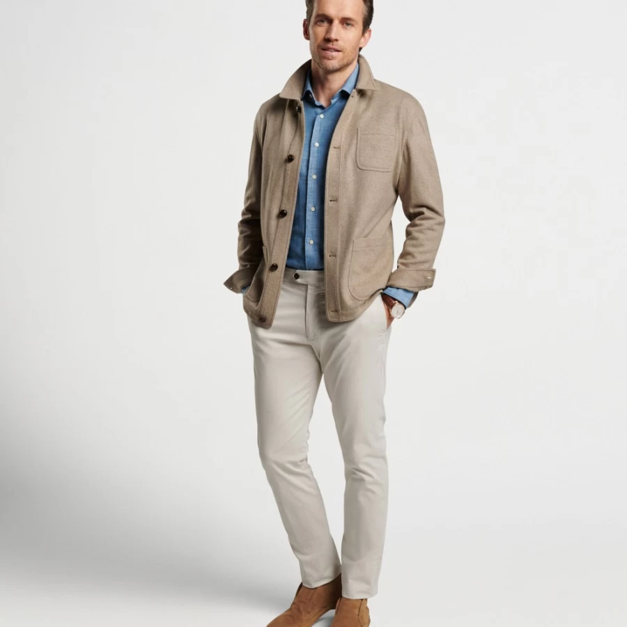 Peter Millar Men's Artisan Crafted Cashmere Chore Coat – Premium Handmade Luxury Jacket
