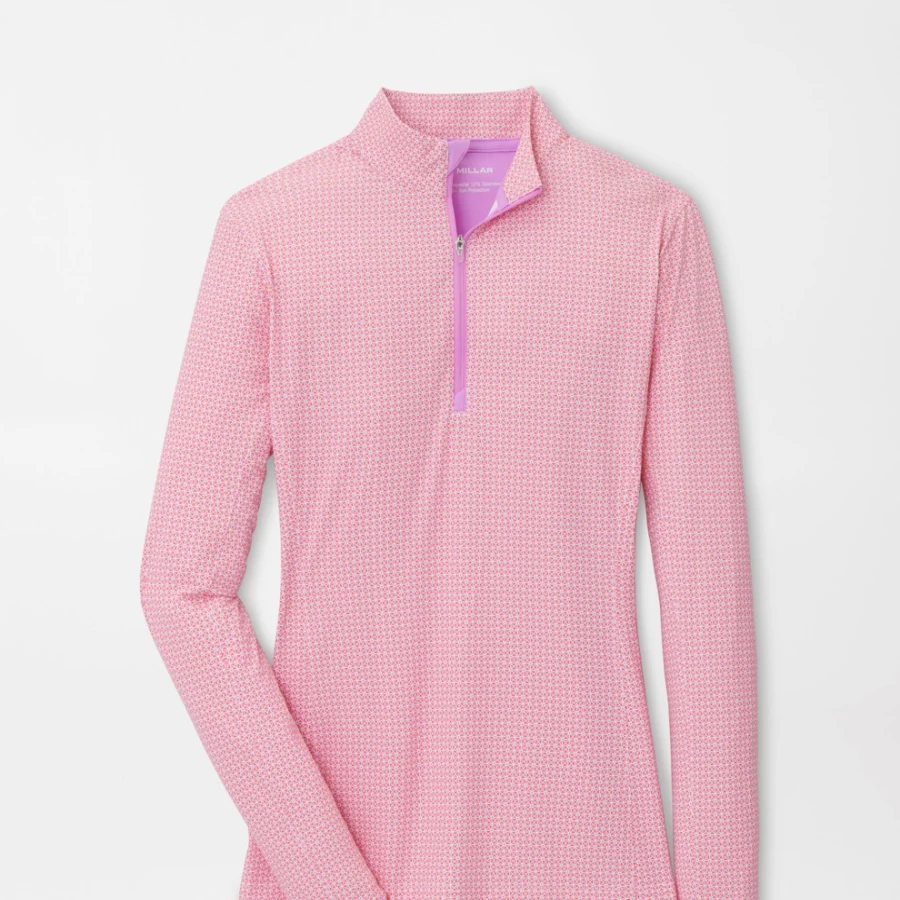 Peter Millar Women's Geo Lightweight Sun Shirt – UPF Protection, Breathable Travel Top