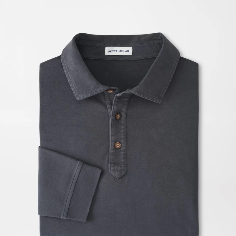 Peter Millar Men's Lava Wash Long-Sleeve Polo Shirt