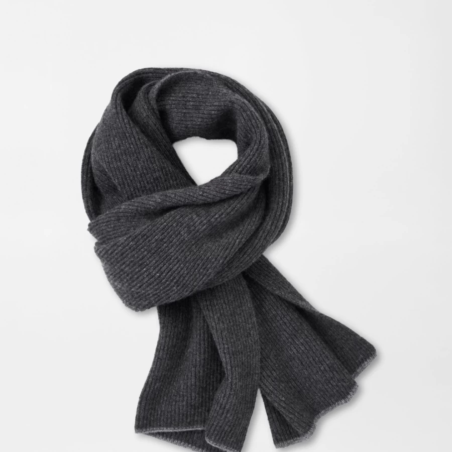 Peter Millar Men's Cashmere English Rib Scarf - Luxurious Soft Winter Accessory