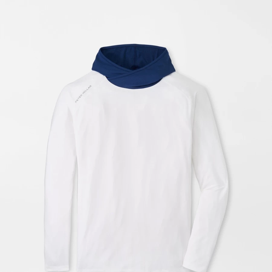 Peter Millar Men's Aurora Colorblock Performance T-Shirt Hoodie - Athletic Comfort & Style
