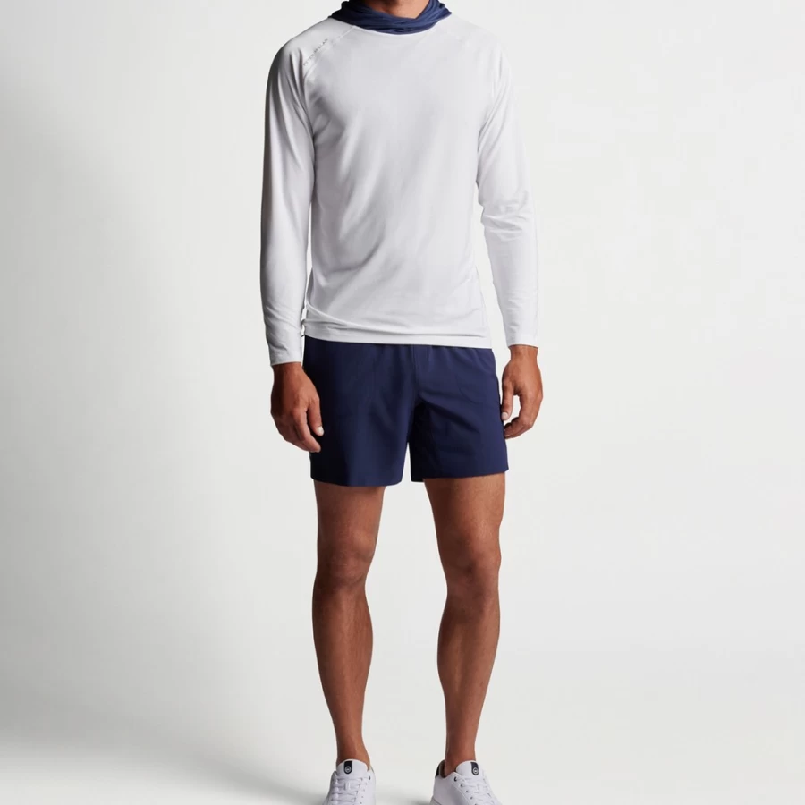 Peter Millar Men's Aurora Colorblock Performance T-Shirt Hoodie - Athletic Comfort & Style