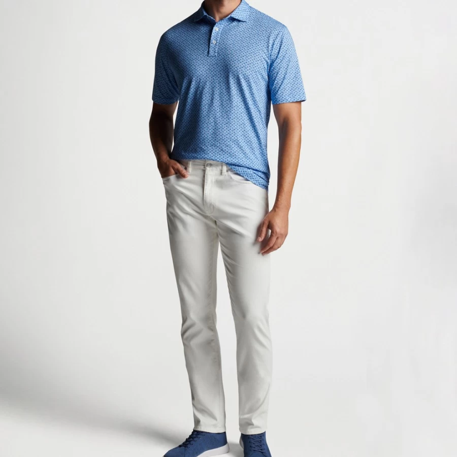 Peter Millar Men's Pilot Mill Embroidered Screwdriver Print Polo Shirt
