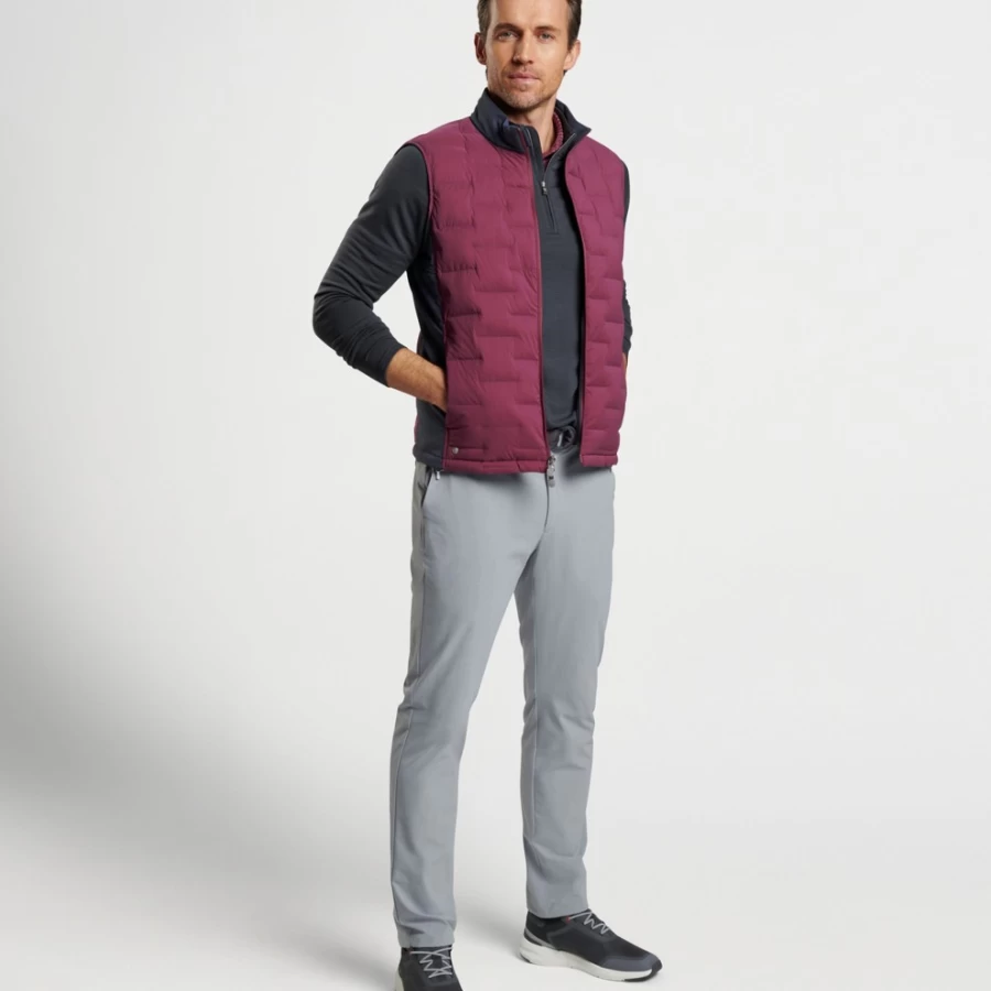 Peter Millar Men's Blaze Insulated Vest - Lightweight Warm Water-Resistant Quilted Jacket