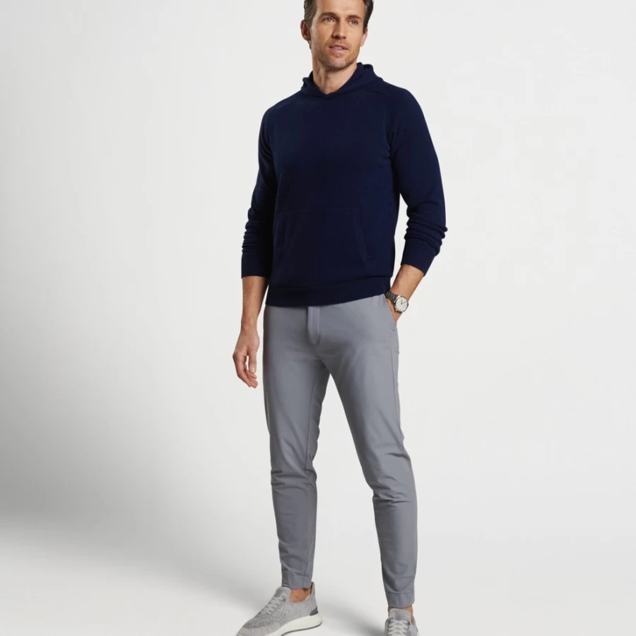 Peter Millar Men's Artisan Crafted Cashmere Popover Hoodie – Premium Soft Luxe Pullover