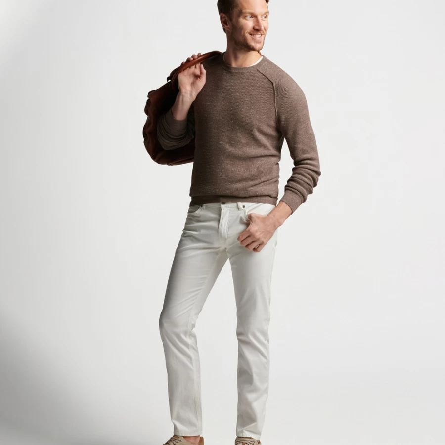 Peter Millar Men's Port Saddle Shoulder Crew Neck Sweater
