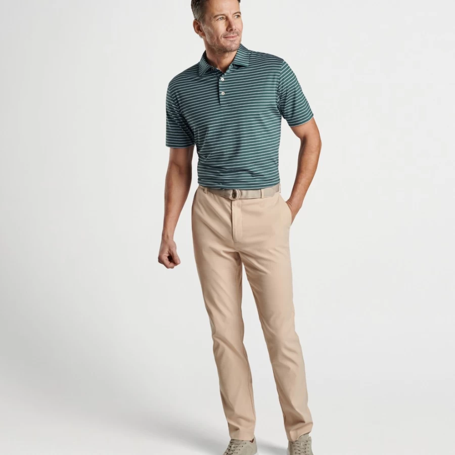 Women's Peter Millar Drum Performance Jersey Polo Shirt for Golf & Active Wear