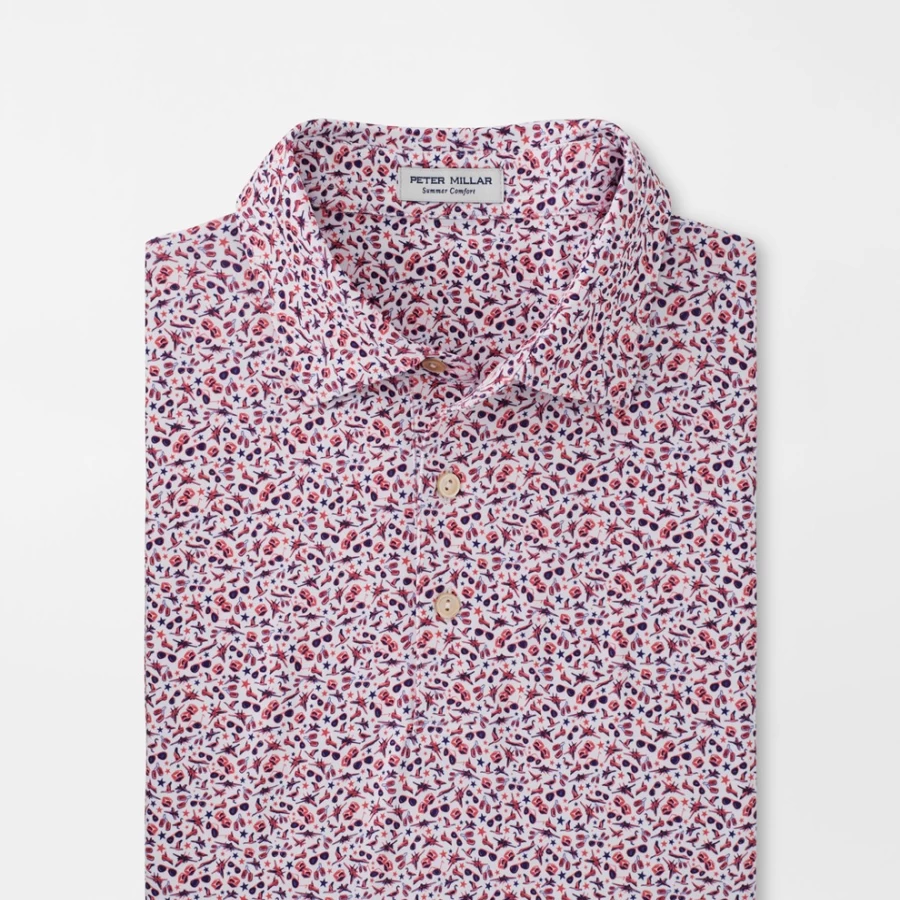 Women's Peter Millar Aviation Performance Jersey Polo Shirt for Golf & Travel