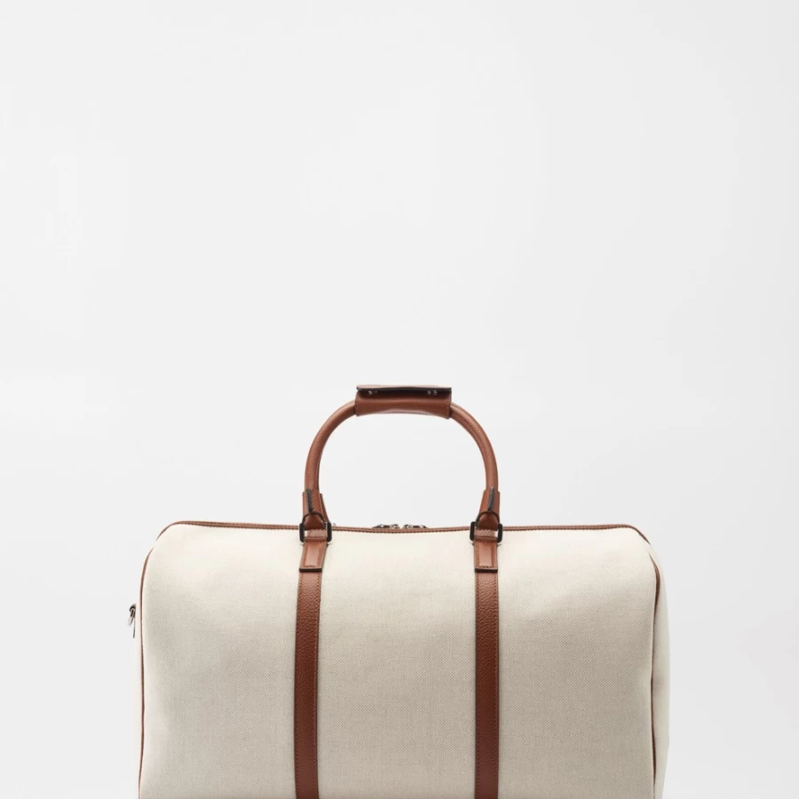 Peter Millar Men's Serapian Duffel Bag - Premium Leather Travel & Gym Bag