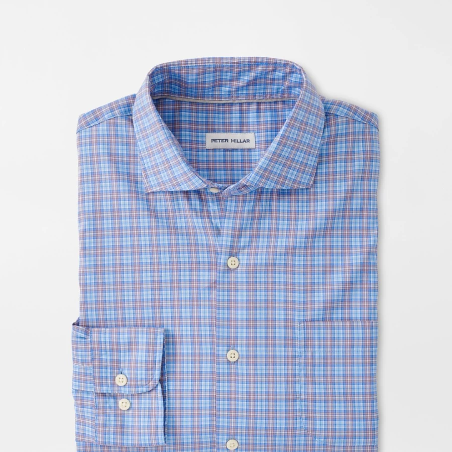 Peter Millar Men's Upland Cotton Stretch Sport Shirt - Comfortable & Breathable Golf Polo