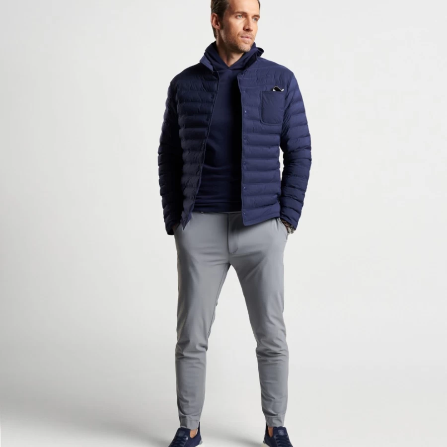 Peter Millar Men's Apex Snap Jacket – Lightweight Water-Resistant Outdoor Coat