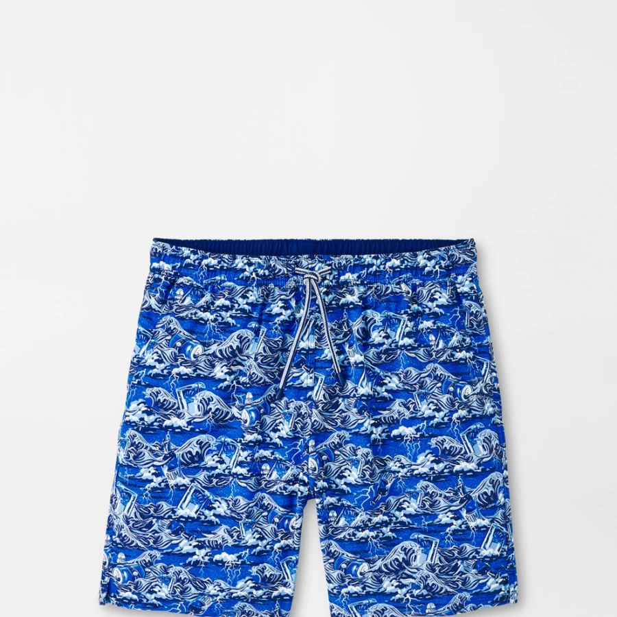 Peter Millar Men's Dark And Stormy Swim Trunks for Swimming and Beach