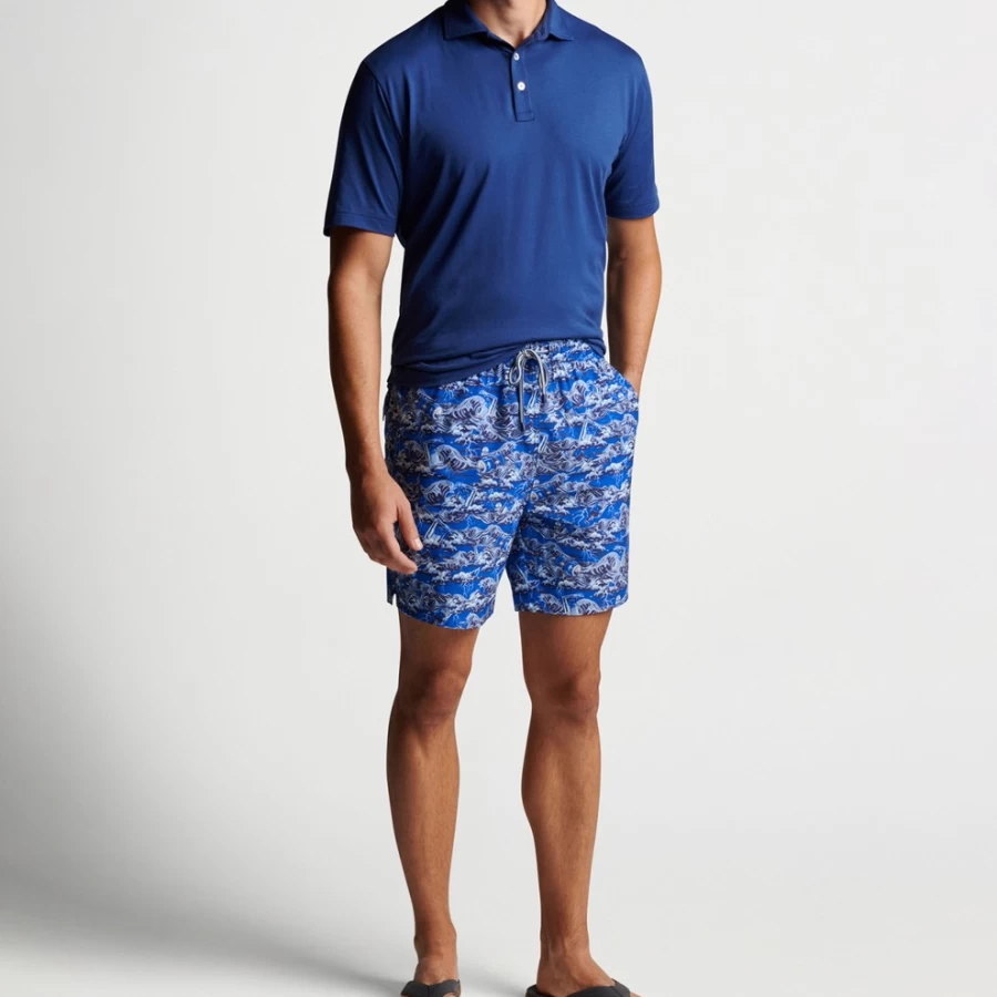 Peter Millar Men's Dark And Stormy Swim Trunks for Swimming and Beach