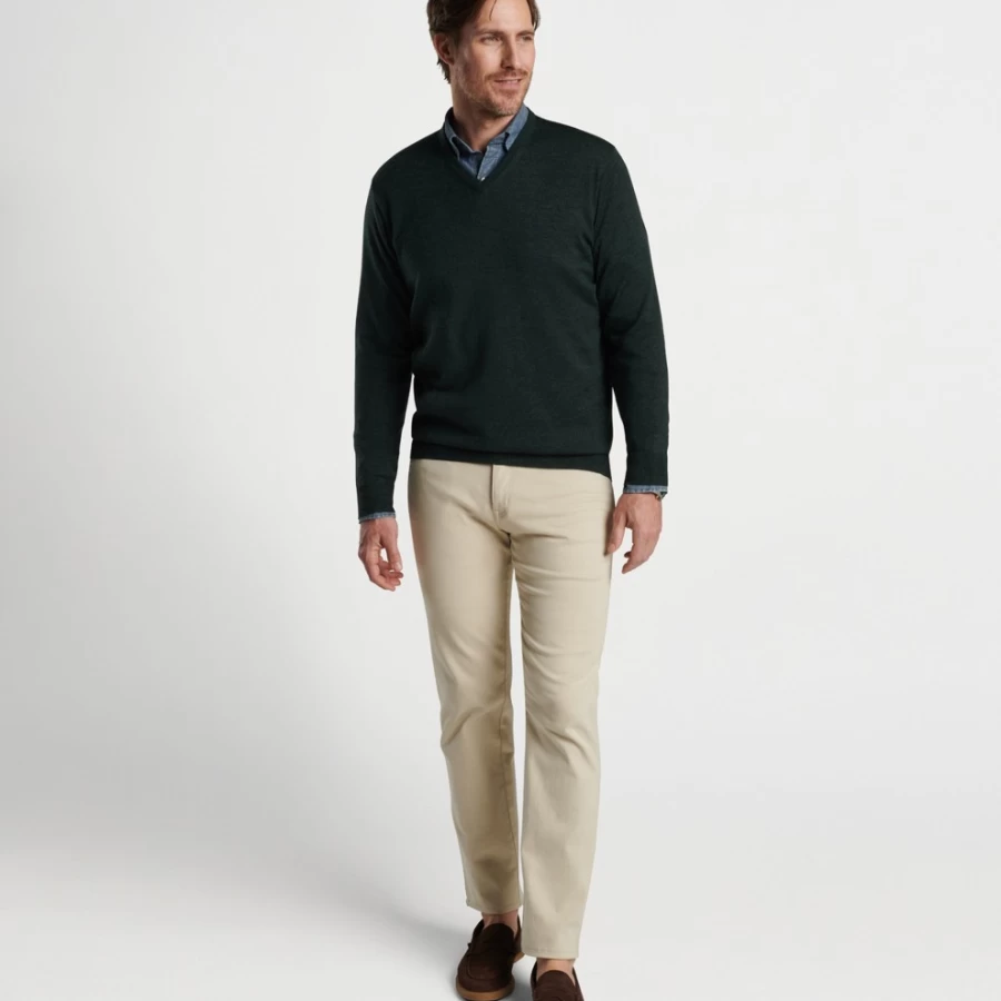 Peter Millar Men's Autumn Crest V-Neck Sweater - Premium Fall Knitwear for Men