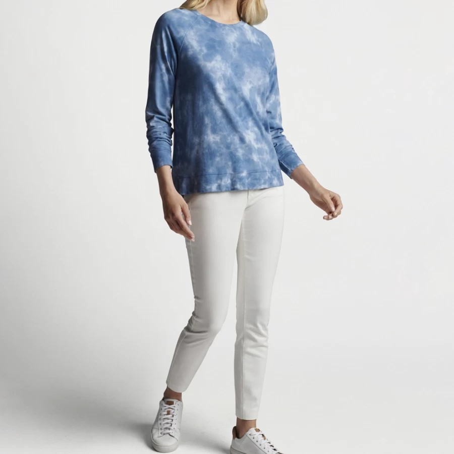 Peter Millar Women's Lava Wash Tie-Dye Jersey Crewneck Sweatshirt