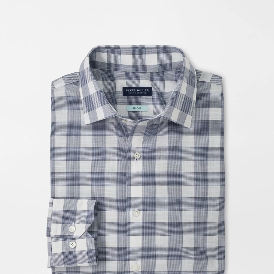 Peter Millar Men's Derry Cotton Sport Shirt – Comfortable & Breathable Casual Wear