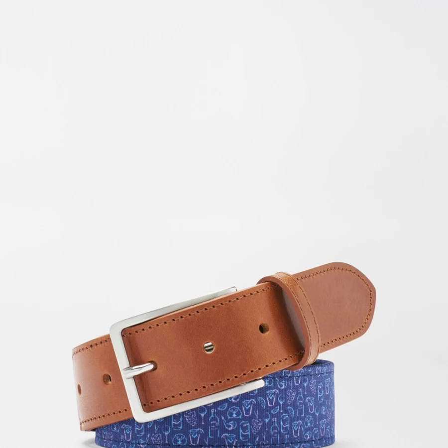 Peter Millar Men's Dazed And Transfused Printed Belt - Stylish Designer Waistband for Men