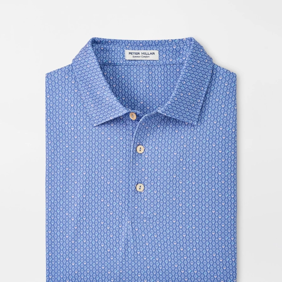 Women's Performance Jersey Polo by Peter Millar - Shaken, Not Stirred Design