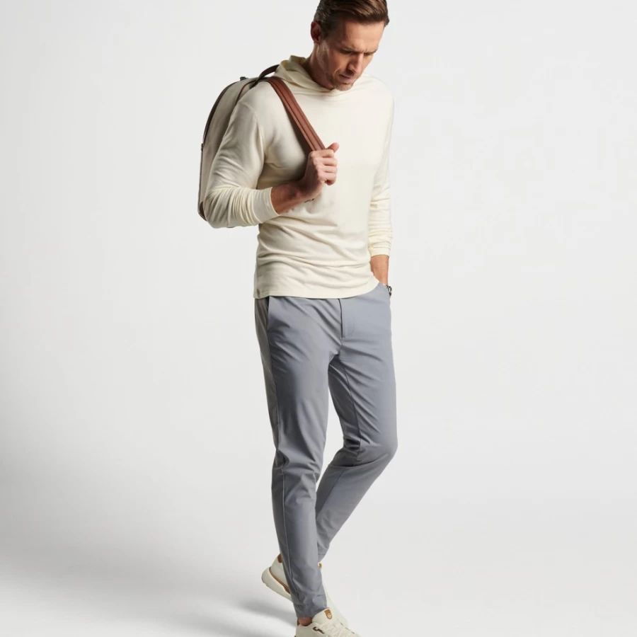 Peter Millar Men's Excursionist Flex Vantage Hoodie - Lightweight Water-Resistant Travel Hooded Jacket