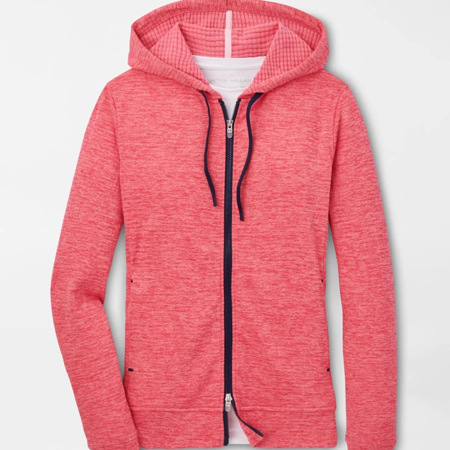Peter Millar Women's French Terry Full-Zip Hoodie | Lightweight Comfort & Stylish Design