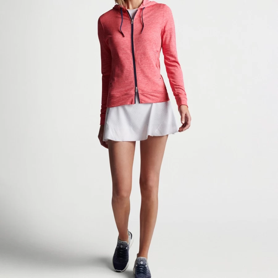 Peter Millar Women's French Terry Full-Zip Hoodie | Lightweight Comfort & Stylish Design