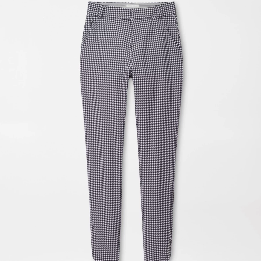 Peter Millar Women's Surge Gingham Print Performance Ankle Pants for Athletic Comfort & Style