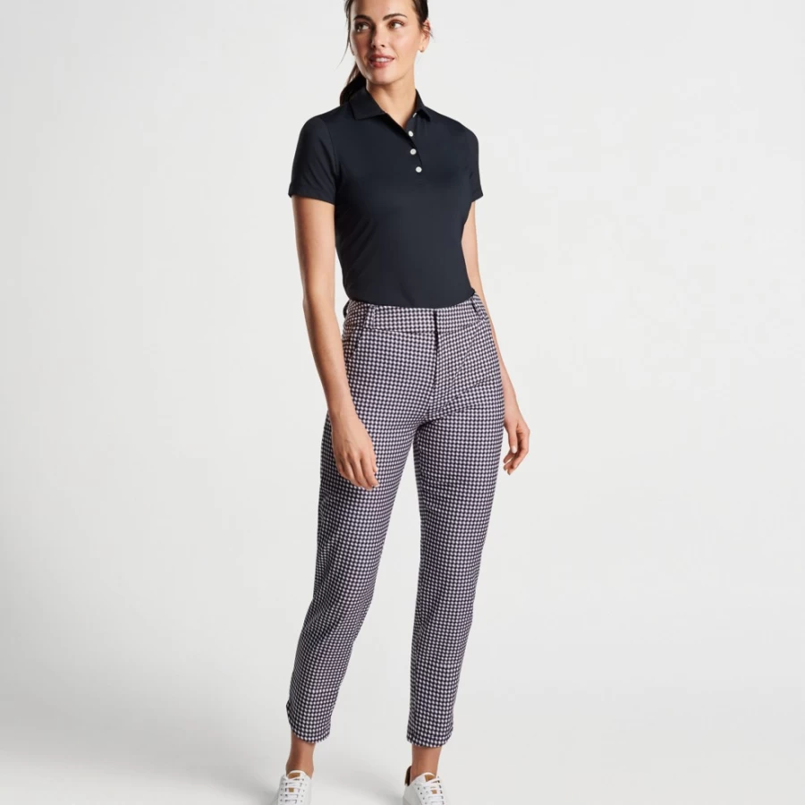 Peter Millar Women's Surge Gingham Print Performance Ankle Pants for Athletic Comfort & Style