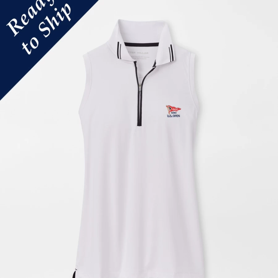 Peter Millar Women's Chrissie Sleeveless Polo - 123rd U.S. Open Tennis Apparel