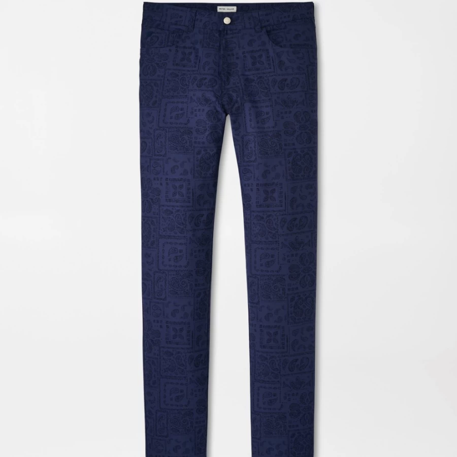 Peter Millar Men's Eb66 Delos Paisley Performance Five-Pocket Pants for Comfort & Style