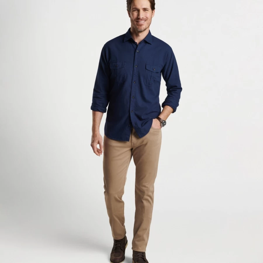 Peter Millar Men's Fallside Cotton Sport Shirt - Comfortable Casual & Athletic Style