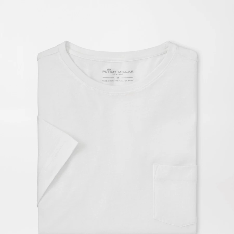 Peter Millar Men's Lava Wash Pocket T-Shirt - Soft Washed Cotton Tee with Chest Pocket