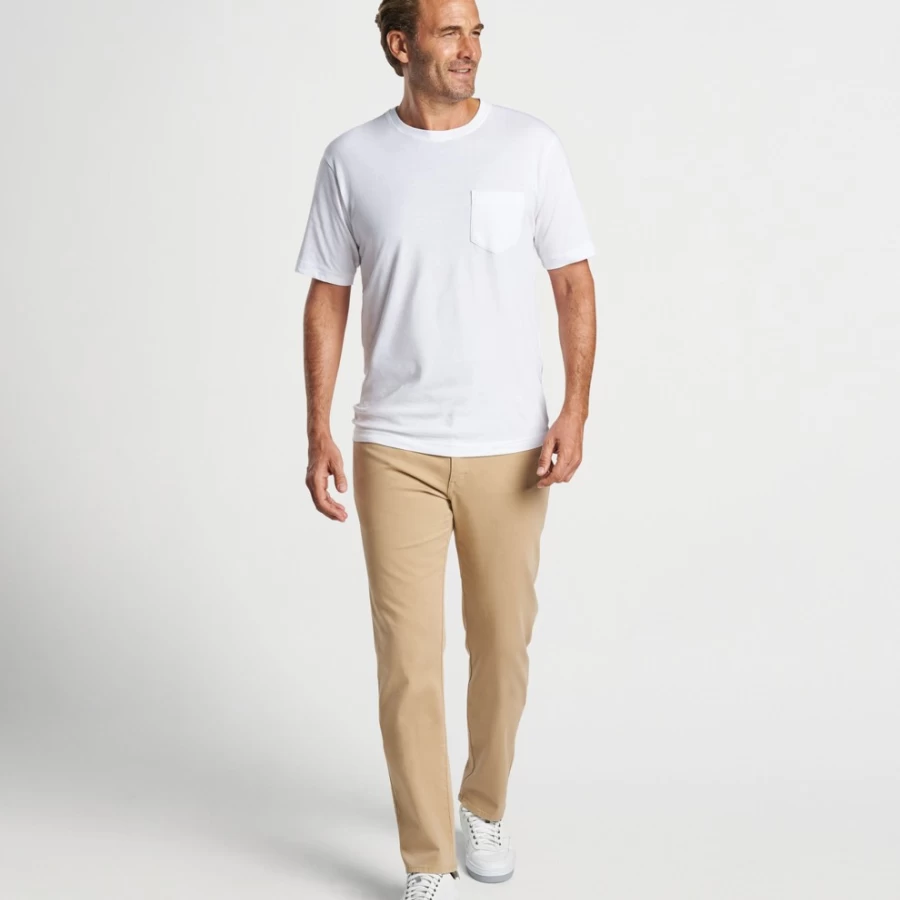 Peter Millar Men's Lava Wash Pocket T-Shirt - Soft Washed Cotton Tee with Chest Pocket
