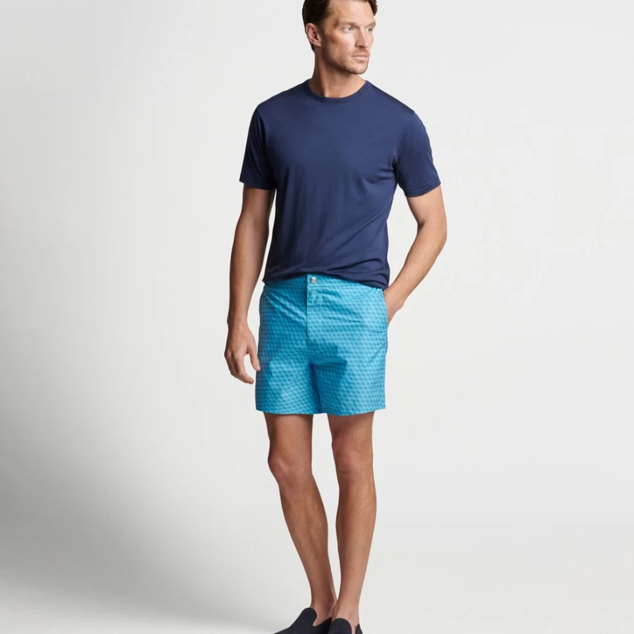 Peter Millar Men's Chiavari Cube Swim Trunks for Comfort & Style
