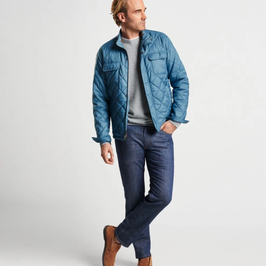 Peter Millar Men's Norfolk Quilted Bomber Jacket