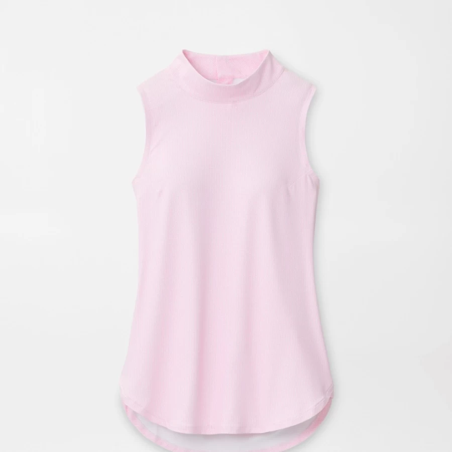 Peter Millar Women's Scottie Herringbone Print Mock Neck Shell Top