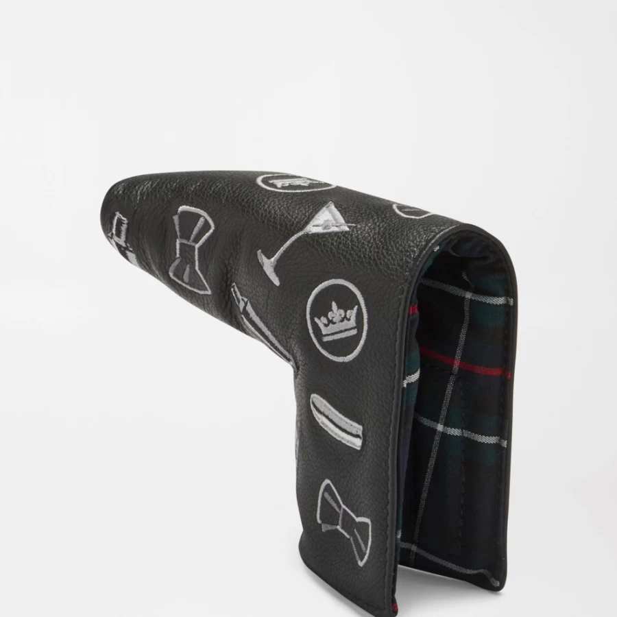 Women's Peter Millar Shaken Leather Blade Putter Cover for Golf Clubs