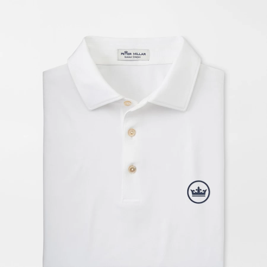Peter Millar Men's Crown Seal Solid Performance Polo Shirt - Moisture-Wicking Golf Jersey Top