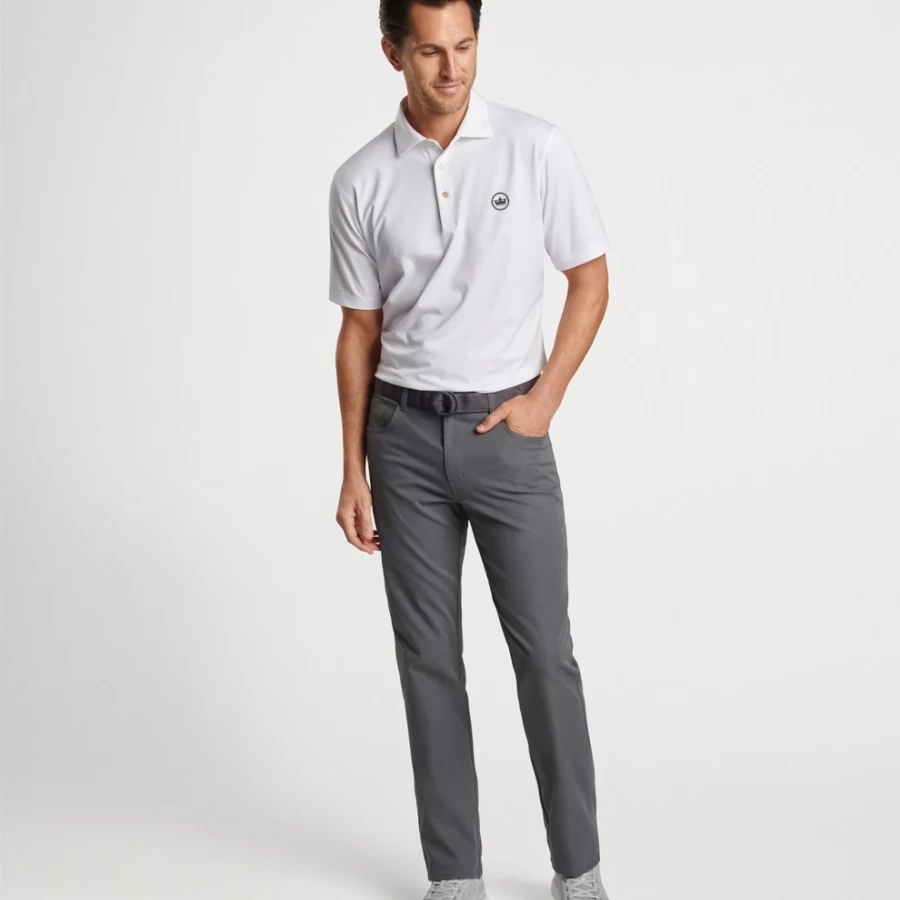 Peter Millar Men's Crown Seal Solid Performance Polo Shirt - Moisture-Wicking Golf Jersey Top